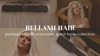 Bellami Hair Platinum Blonde Extensions 6in1 Curler  Deep Waver Demo Review amp Discount Code  CG [upl. by Gifford]