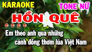 Karaoke Hồn Quê Tone Nữ Nhạc Sống Cha Cha Mới Nhất 2025  Kho Nhạc Karaoke [upl. by Eanaj]