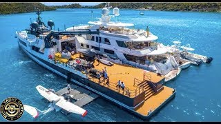 INCREDIBLE TOUR ON A SUPER YACHT SUPPORT VESSEL Captains Vlog 114 [upl. by Fraze]