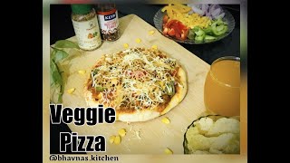 🍕🍕Veggie Pizza  Vegetable Pizza  Veg Pizza 🍕🍕 Made By bhavnaskitchen [upl. by Chinua]