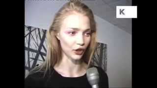 1998 Interview Model Jodie Kidd on Being Backstage at LFW 1990s [upl. by Ldnek]