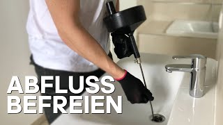 Abfluss verstopft So befreien Sie diesen ohne Chemie  Spirale für Waschbecken Dusche amp Badewanne [upl. by Ecniuq]