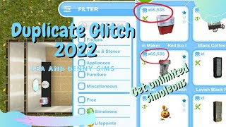 Duplicate items Glitch 2022 Get your Unlimited Simoleons 💸😲The Sims Freeplay [upl. by Ssor]