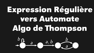 Dune expression régulière vers un automate fini  approche par epsilon transitions Thompson [upl. by Lesly782]