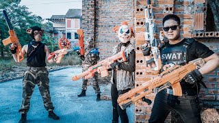 LTT Films  Silver Flash Nerf Guns Fight Crime Group Tiger Mask Win Every Nerf Battle Like a Pro [upl. by Ayital]