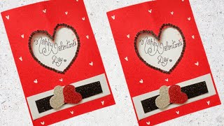 Valentines day card making  Easy greeting card for Valentines day Valentines day card ideas [upl. by Altman806]