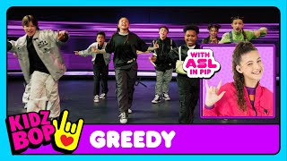 KIDZ BOP Kids  greedy Official Video with ASL in PIP [upl. by Rouvin]