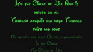 The Circle Of Life  Lion King Lyrics [upl. by Redmond]