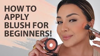 HOW TO APPLY BLUSH ON CHEEKS FOR BEGINNERS 2021  NINA UBHI [upl. by Ellene635]