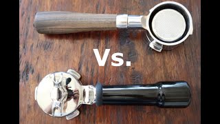 54mm Bottomless vs Regular Portafilter  Breville Barista Express [upl. by Enilegna261]