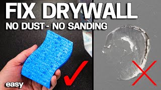 How to Repair Drywall NO DUST or SANDING  Fast amp Easy [upl. by Otsuaf]