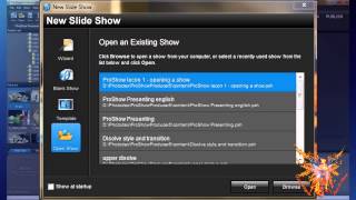 Proshow tutorial english 11  create or open a show [upl. by Gebelein]