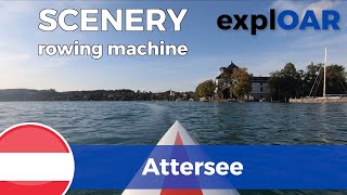 Attersee  Lake Attersee  Austria  NE round trip  indoor rowing scenery POV onboard [upl. by Takken138]