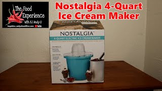 Nostalgia 4 Quart Ice Cream Maker Review and First Use [upl. by Bord]