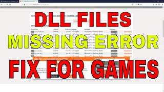 HOW TO FIX DLL FILES MISSING ERROR FOR WINDOWS 100 WORKINGfor games [upl. by Readus]