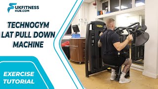 Exercise Tutorial Technogym Lat Pulldown Machine [upl. by Eiloj]