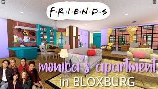 BLOXBURG Monica’s Apartment From FRIENDS Tour  Speed Build [upl. by Esmerelda]