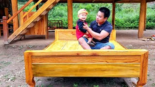 Make a wooden bed for your baby to sleep in  Gardening and caring for your baby farm life [upl. by Aened63]