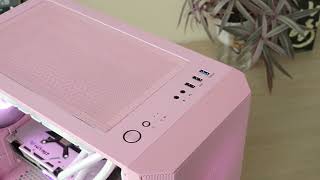 Vetroo M03 Pink MicroATX PC Case [upl. by Sivahc]