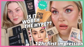 NEW 😱 Huda Beauty Easy Blur Foundation 🛍️ FIRST IMPRESSION REVIEW [upl. by Tiny979]