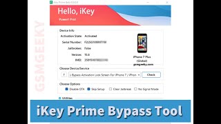 iKey tool Prime MEID GSM bypass icloud locked [upl. by Neelrac]