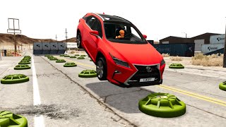 Cars Vs Land Mines  BeamNG Drive [upl. by Belicia]