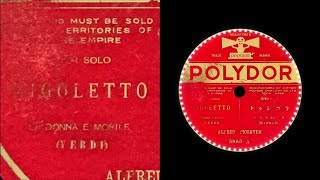 Rigoletto  La donna é mobile 1923 Alfred Piccaver  78rpm record [upl. by Yrtnahc]