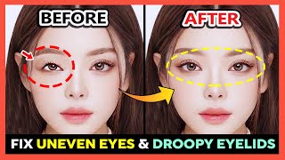 ✨ EXERCISE FIX ASYMMETRICAL EYES  Fix Uneven Eyes Lift Droopy Eyelids Make your Eyes Symmetrical [upl. by Emlynn532]