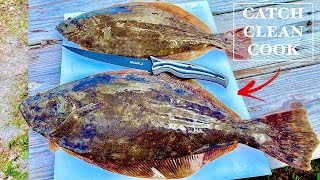 SOUTHERN FLOUNDER Catch Clean and Cook DELICIOUS Recipe [upl. by Nauqyaj120]