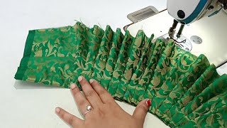 Puff Sleeves Cutting and Stitching Simple Method  Designer Blouse Sleeve Design [upl. by Ennylyak169]