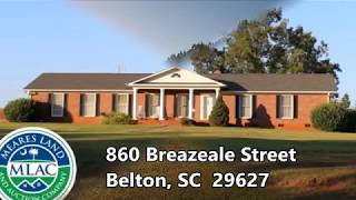 Real Estate Event  860 Breazeale St Belton SC [upl. by Eytak]