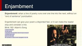 Poets Skill 8 Elision Enjambment and Caesura [upl. by Atisor637]