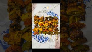 How to make Paneer amp Mushroom tikka in Air fryer  Very healthy amp tasty appetizer🤤oilfreefood [upl. by Assirek353]