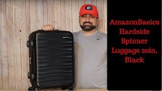 AmazonBasics Hardside Spinner Luggage 20Inch Black [upl. by Aizitel]