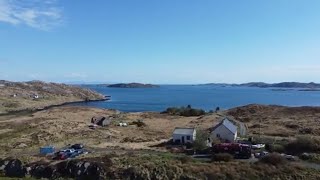 Breathtaking Views Of Urgha Aire Motorhome Park On The Isle Of Harris From Above [upl. by Leachim]