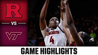 Rutgers vs Virginia Tech Game Highlights  202425 ACC Women’s Basketball [upl. by Anitac]