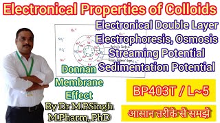 Electrical Properties of Colloids  Properties of Colloids  Physical PharmaceuticsII  BP403T [upl. by Adnalor]