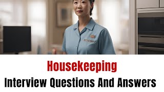 Daily English Conversation  Housekeeping Interview Questions And Answers [upl. by Lytsirk]