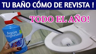 Cómo DESINFECTAR y LIMPIAR tu BAÑO fácil y rápido  RUTINA DE ASEO DIARIA Y EFECTIVA [upl. by Hurff]