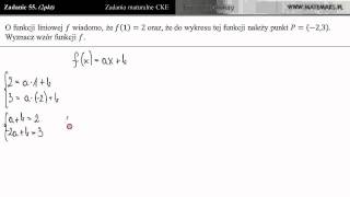 Zad 55 Wyznacz wzór funkcji trening do matury [upl. by Keriann]