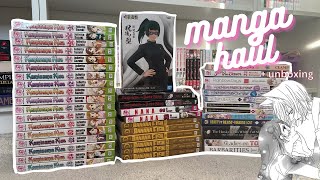 manga haul amp unboxing🍓  february 40 volumes shelving at the end [upl. by Lindley575]