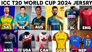 All Teams Jersey for the ICC Mens T20 World Cup 2024  T20 World cup 2024 All Teams Jersey [upl. by Petite]