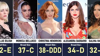 BRA SIZES FAMOUS CELEBRITIES The Results Will Shock You 😱 [upl. by Neimad]