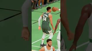 Lillard at TD Garden throws an alley oop to Giannis nba2k24 nba2k24gameplay nba basketball [upl. by Jecho290]