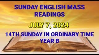 JULY 7 2024  14TH SUNDAY IN ORDINARY TIME YEAR B  SUNDAY ENGLISH MASS READINGS [upl. by Asirrac10]