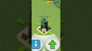 Boom Beach Sniper Tower Levels 125 shorts [upl. by Cressi924]