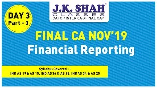 Final CA Nov19 Revision Lectures  Financial Reporting Day 3 of 13Part 3 [upl. by Nnylyak]