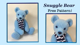 How to make a teddy bear  Snuggle Bear  FREE PATTERN  Full Tutorial with Lisa Pay [upl. by Notneuq]