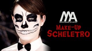 Makeup Scheletro  Come truccarsi per Halloween  Marta Makeup Artist [upl. by Airdnaxela87]