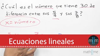 Ecuaciones de primer grado con fracciones│problema 2 [upl. by Leiram]